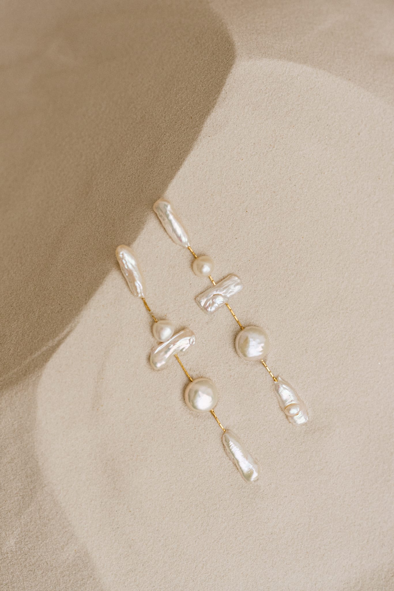 longue boucles d'oreilles avec perles moderne bijou mariage