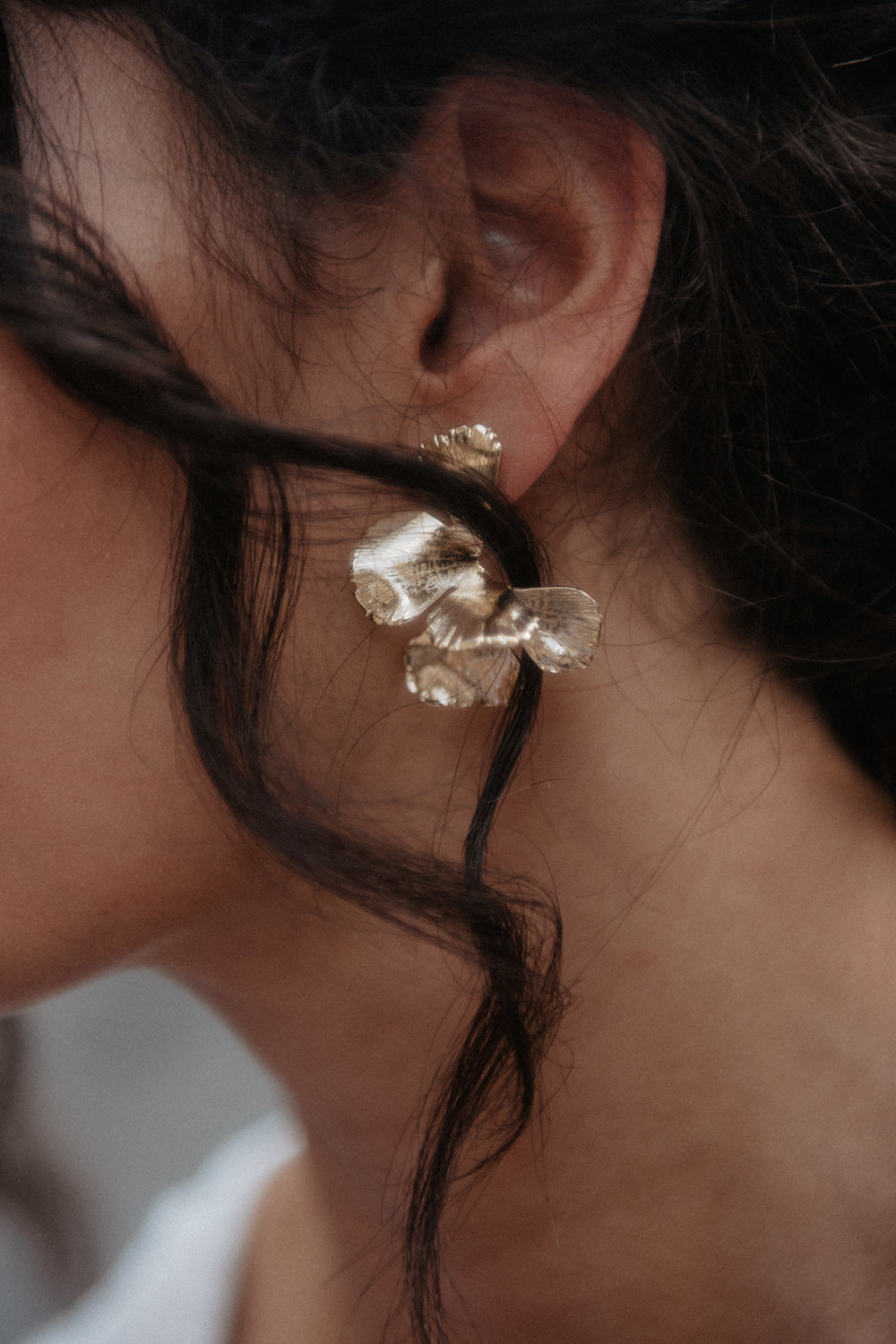 Ma paire de boucles d oreilles mariage à fleurs